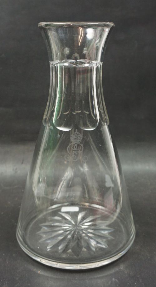 A Rare Royal Yacht Pattern Carafe Monogrammed for King George V C.1925