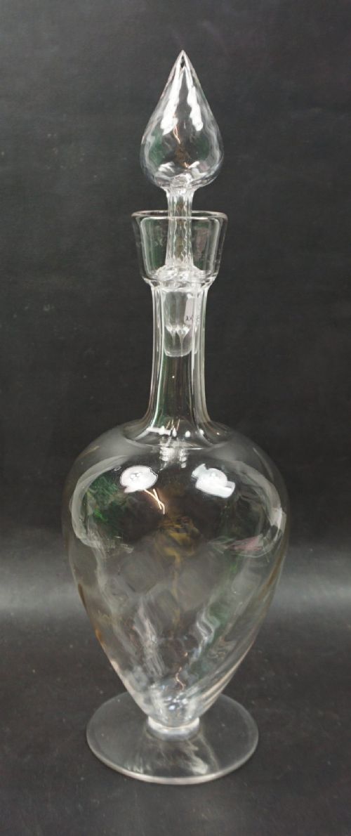 A Tall Crystal Glass Decanter, James Powell, London C.1880