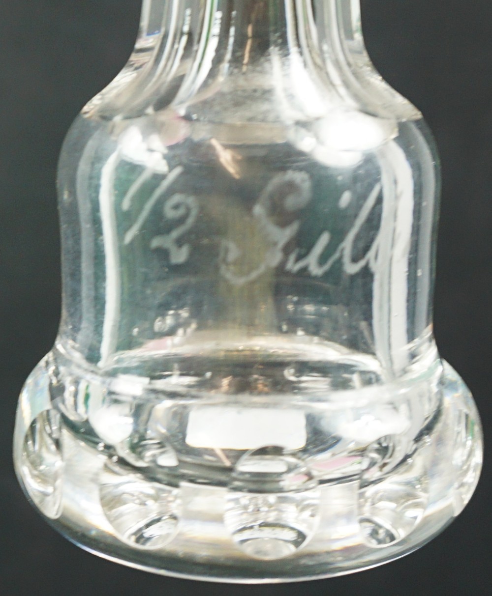 A set of three graduated glass spirit measures, English c.1860 View II