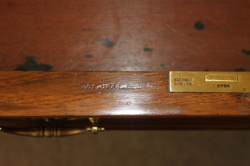 A SUPERB 19TH CENTURY VICTORIAN POLLARD OAK DESK PEDESTAL BY JAMES SHOOLBRED TOTTENHAM COURT ROAD LONDON - ADDITIONAL PHOTO 6