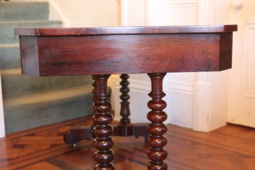 A FINE QUALITY WILLIAM IV PERIOD ROSEWOOD LIBRARY TABLE - ADDITIONAL PHOTO 6