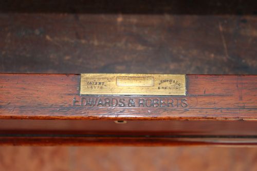 VICTORIAN NINE DRAWER PEDESTAL DESK BY EDWARDS ROBERTS - ADDITIONAL PHOTO 7