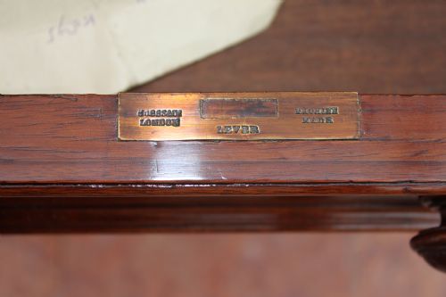 VICTORIAN MAHOGANY PARTNERS DESK ATTRIBUTED TO T WILLSON OF LONDON - ADDITIONAL PHOTO 7