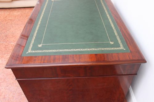 VICTORIAN MAHOGANY PARTNERS DESK ATTRIBUTED TO T WILLSON OF LONDON - ADDITIONAL PHOTO 10