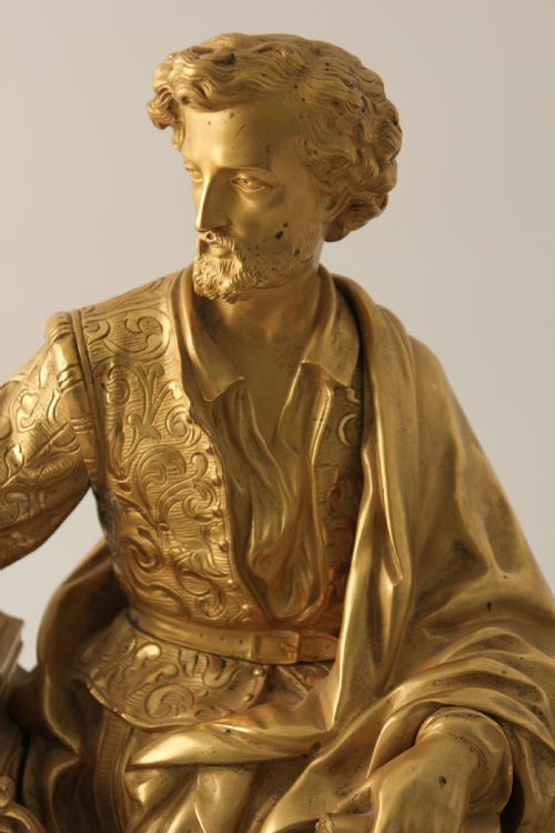 A FINE QUALITY EARLY 19TH CENTURY ORMOLU CLOCK - ADDITIONAL PHOTO 2