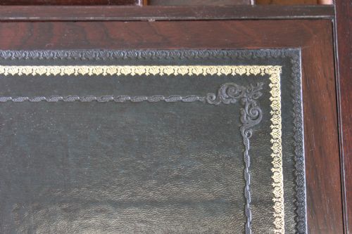 A VICTORIAN ROSEWOOD AND BRASS BOUND WRITING SLOPE - ADDITIONAL PHOTO 9