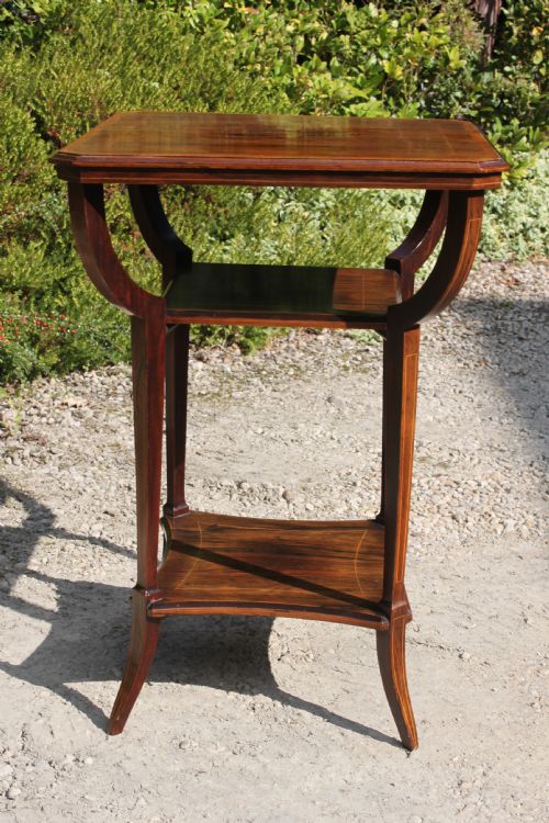 ROSEWOOD INLAID SHERATON REVIVAL OCCASIONAL TABLE - ADDITIONAL PHOTO 1