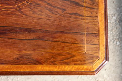 ROSEWOOD INLAID SHERATON REVIVAL OCCASIONAL TABLE - ADDITIONAL PHOTO 4