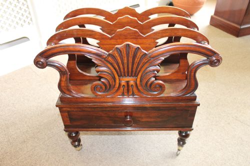 a wiiliam iv period rosewood canterbury - CATEGORY: ANTIQUE FURNITURE - DATED 1800