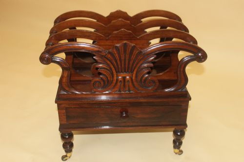 A WIILIAM IV PERIOD ROSEWOOD CANTERBURY - ADDITIONAL PHOTO 4