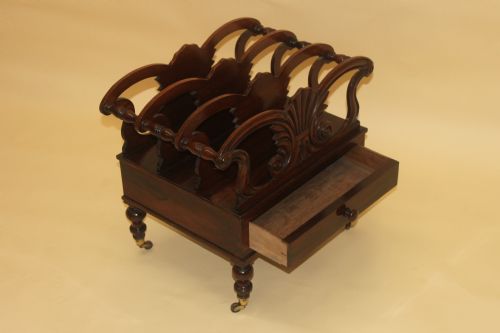 A WIILIAM IV PERIOD ROSEWOOD CANTERBURY - ADDITIONAL PHOTO 5