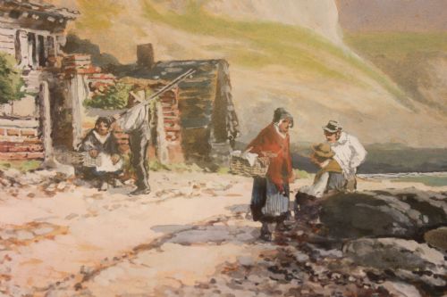 FRAMED VICTORIAN WATERCOLOUR BY HENRY VALTER - ADDITIONAL PHOTO 1