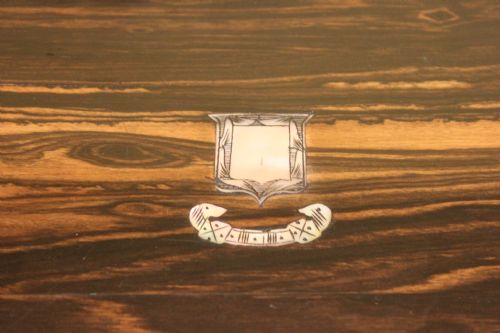 VICTORIAN COROMANDEL AND MOTHER OF PEARL INLAID WRITING SLOPE - ADDITIONAL PHOTO 9