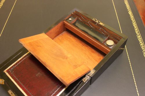 VICTORIAN COROMANDEL AND MOTHER OF PEARL INLAID WRITING SLOPE - ADDITIONAL PHOTO 5