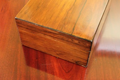 ENGLISH VICTORIAN ROSEWOOD JEWELLERY BOX - ADDITIONAL PHOTO 3