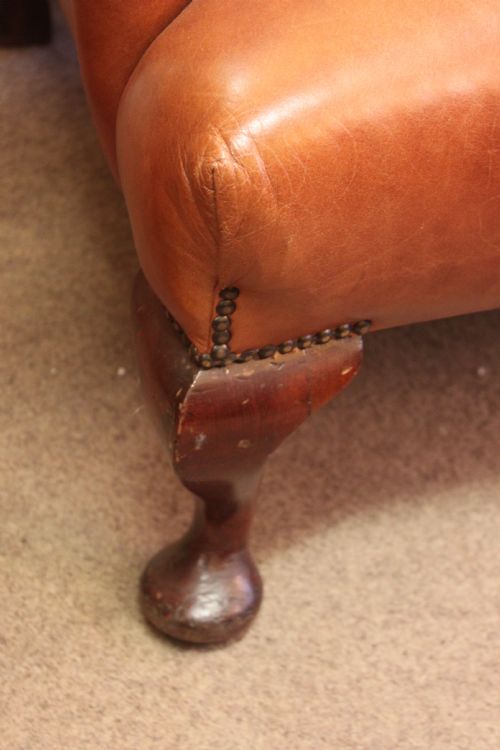 LATE VICTORIAN WING ARMCHAIR CHAIR - ADDITIONAL PHOTO 4