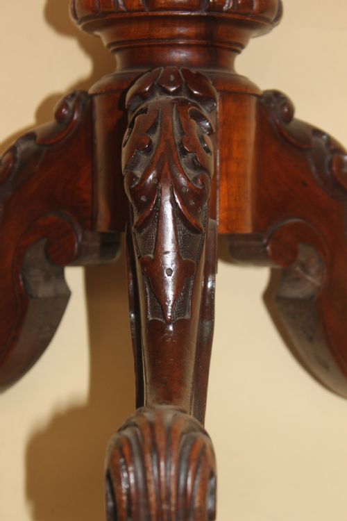 VICTORIAN CARVED WALNUT REVOLVING PIANO STOOL - ADDITIONAL PHOTO 3