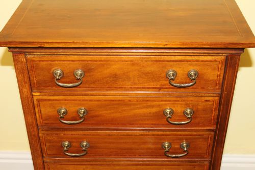 EDWARDIAN MAHOGANY SHERATON STYLE MUSIC CABINET - ADDITIONAL PHOTO 2