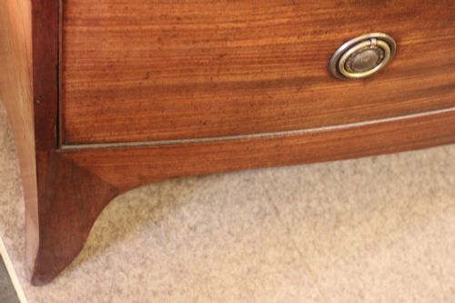 REGENCY MAHOGANY BOW FRONT CHEST - ADDITIONAL PHOTO 5