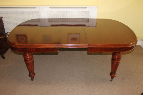 FINE QUALITY MAHOGANY VICTORIAN WIND OUT DINING TABLE TWO ORIGINAL LEAVES - ADDITIONAL PHOTO 2