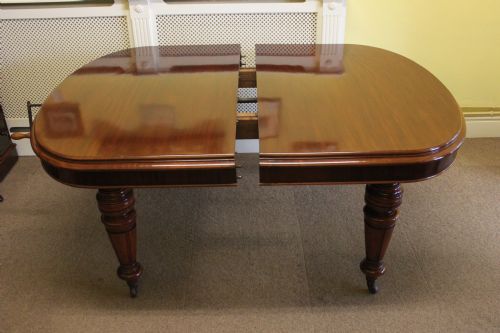 FINE QUALITY MAHOGANY VICTORIAN WIND OUT DINING TABLE TWO ORIGINAL LEAVES - ADDITIONAL PHOTO 5
