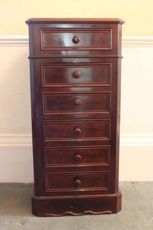 victorian period marble topped mahogany bedside cabinet - CATEGORY: ANTIQUE CABINETS - DATED 1870