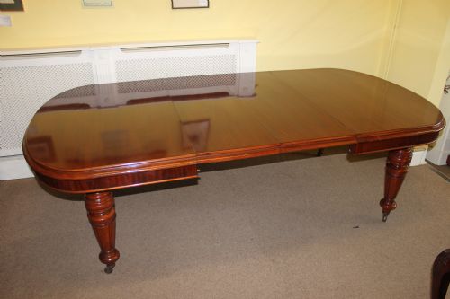 FINE QUALITY MAHOGANY VICTORIAN WIND OUT DINING TABLE TWO ORIGINAL LEAVES - ADDITIONAL PHOTO 6