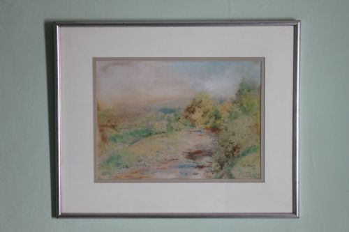 a framed watercolour by m a holmes - CATEGORY: ANTIQUE ART - DATED 1910