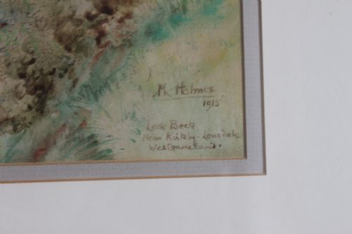 A FRAMED WATERCOLOUR BY M A HOLMES - ADDITIONAL PHOTO 1