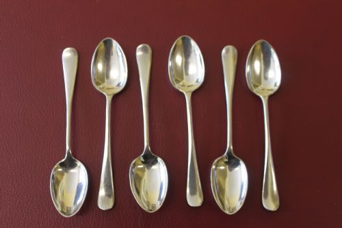 set of hm silver teaspoons - CATEGORY: ANTIQUE SILVER - DATED 1890