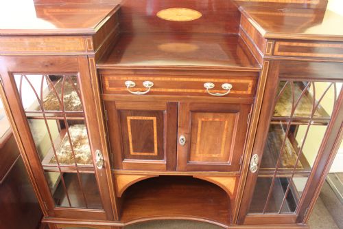 A LATE 19TH CENTURY SHERATON REVIVAL SIDE CABINET - ADDITIONAL PHOTO 1