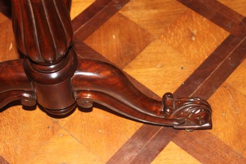 VICTORIAN WALNUT TWO DRAWER WRITING OR LIBRARY TABLE - ADDITIONAL PHOTO 5