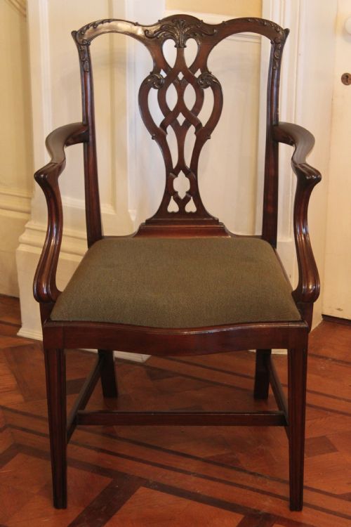 set of eight 62 chippendale style dining chairs - CATEGORY: ANTIQUE CHAIRS - DATED 1900