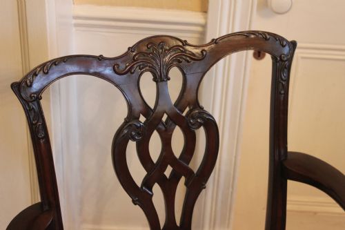 SET OF EIGHT 62 CHIPPENDALE STYLE DINING CHAIRS - ADDITIONAL PHOTO 3