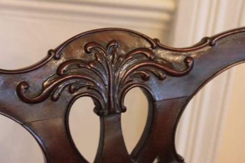 SET OF EIGHT 62 CHIPPENDALE STYLE DINING CHAIRS - ADDITIONAL PHOTO 4
