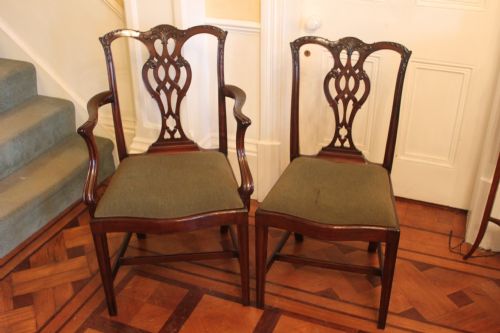 SET OF EIGHT 62 CHIPPENDALE STYLE DINING CHAIRS - ADDITIONAL PHOTO 6