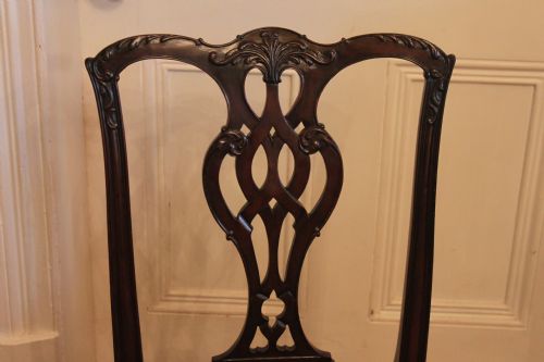 SET OF EIGHT 62 CHIPPENDALE STYLE DINING CHAIRS - ADDITIONAL PHOTO 8
