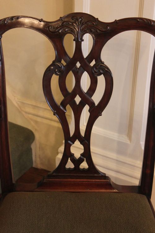 SET OF EIGHT 62 CHIPPENDALE STYLE DINING CHAIRS - ADDITIONAL PHOTO 9