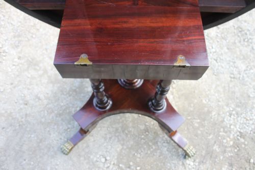 REGENCY PERIOD ROSEWOOD AND CROSSBANDED CENTRE TABLE - ADDITIONAL PHOTO 7