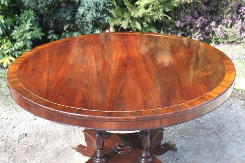 REGENCY PERIOD ROSEWOOD AND CROSSBANDED CENTRE TABLE - ADDITIONAL PHOTO 10