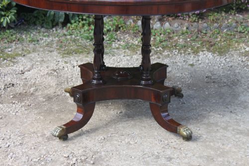 REGENCY PERIOD ROSEWOOD AND CROSSBANDED CENTRE TABLE - ADDITIONAL PHOTO 12