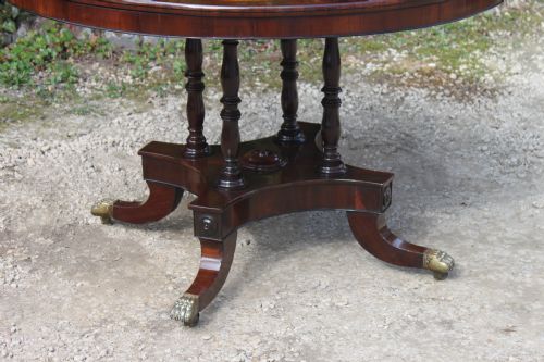 REGENCY PERIOD ROSEWOOD AND CROSSBANDED CENTRE TABLE - ADDITIONAL PHOTO 13