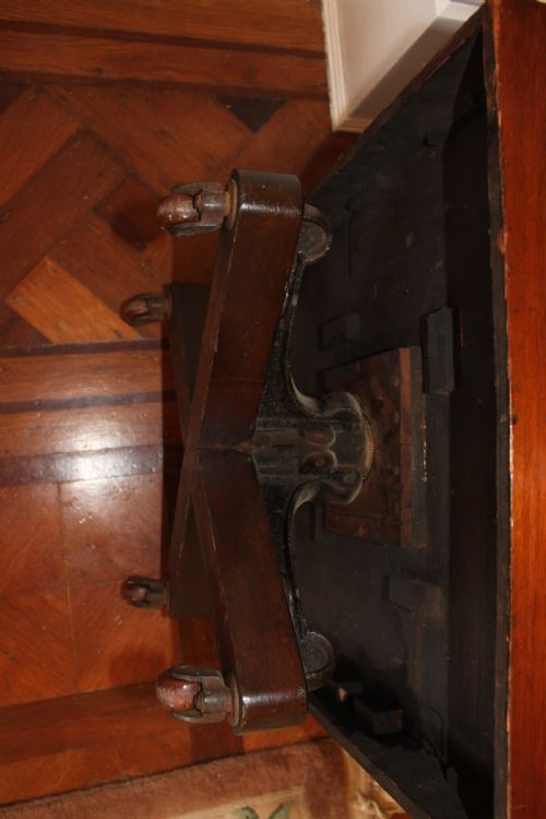 SOLID WALNUT LATE 19THEARLY 20TH CENTURY REVOLVING BOOKCASE - ADDITIONAL PHOTO 5