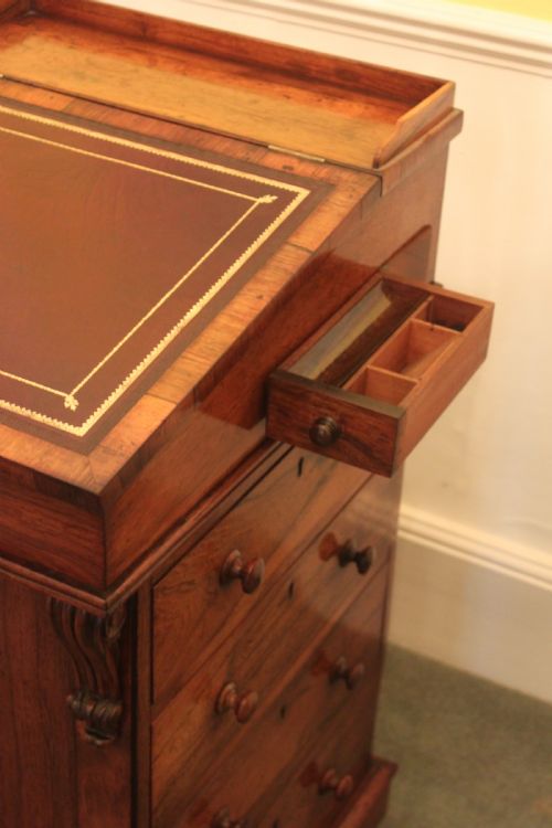 A FINE ORIGINAL REGENCY GEORGE IV ROSEWOOD DAVENPORT - ADDITIONAL PHOTO 4