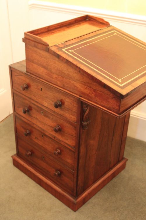 A FINE ORIGINAL REGENCY GEORGE IV ROSEWOOD DAVENPORT - ADDITIONAL PHOTO 9