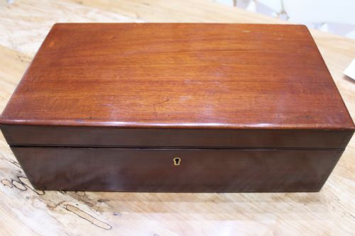 an early victorian mahogany writing slope - CATEGORY: ANTIQUE BOXES - DATED 19TH CENTURY