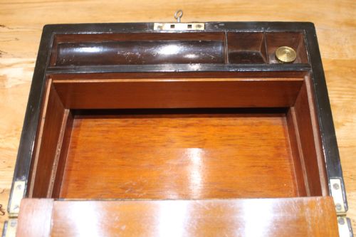 VICTORIAN WALNUT WRITING SLOPE WITH SECRET DRAWERS - ADDITIONAL PHOTO 6