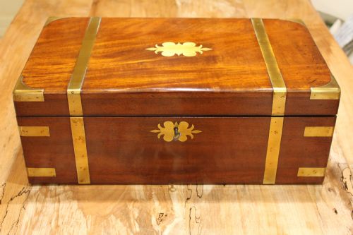 19th century victorian mahogany writing slope - CATEGORY: ANTIQUE BOXES - DATED 19TH CENTURY