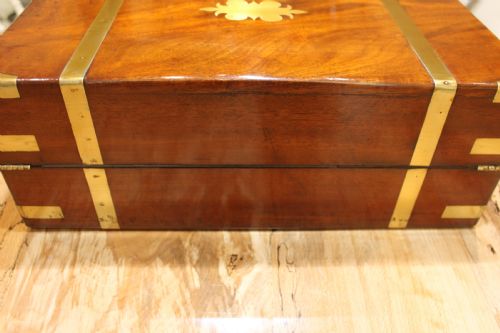 19TH CENTURY VICTORIAN MAHOGANY WRITING SLOPE - ADDITIONAL PHOTO 4