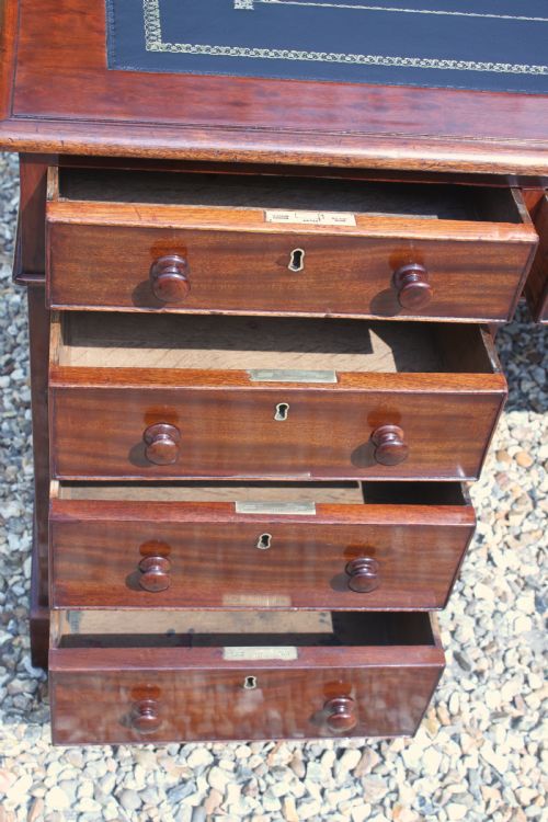 EARLY VICTORIAN MAHOGANY PARTNERS DESK - ADDITIONAL PHOTO 13